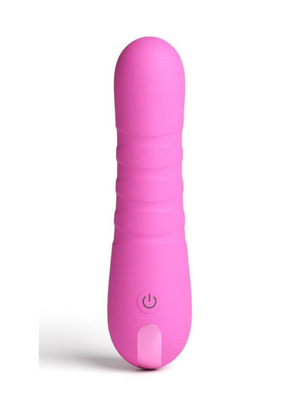 Pretty In Pink Crush Rechargeable Silicone Compact Thrusting Vibrator - Pink