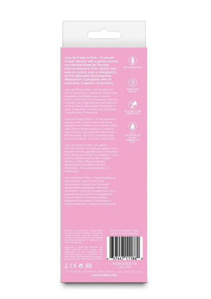 Pretty In Pink Lace Rechargeable Silicone G-Spot Vibrator