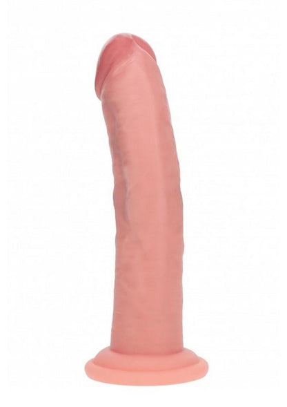 Realrock Dual Layered Silicone Curved Realistic Dildo with Suction Cup