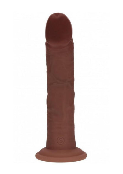 Realrock Dual Layered Silicone Curved Realistic Dildo with Suction Cup