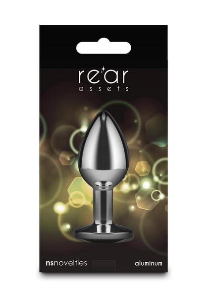 Rear Assets Silver Anal Plug - Small - Yellow Gem