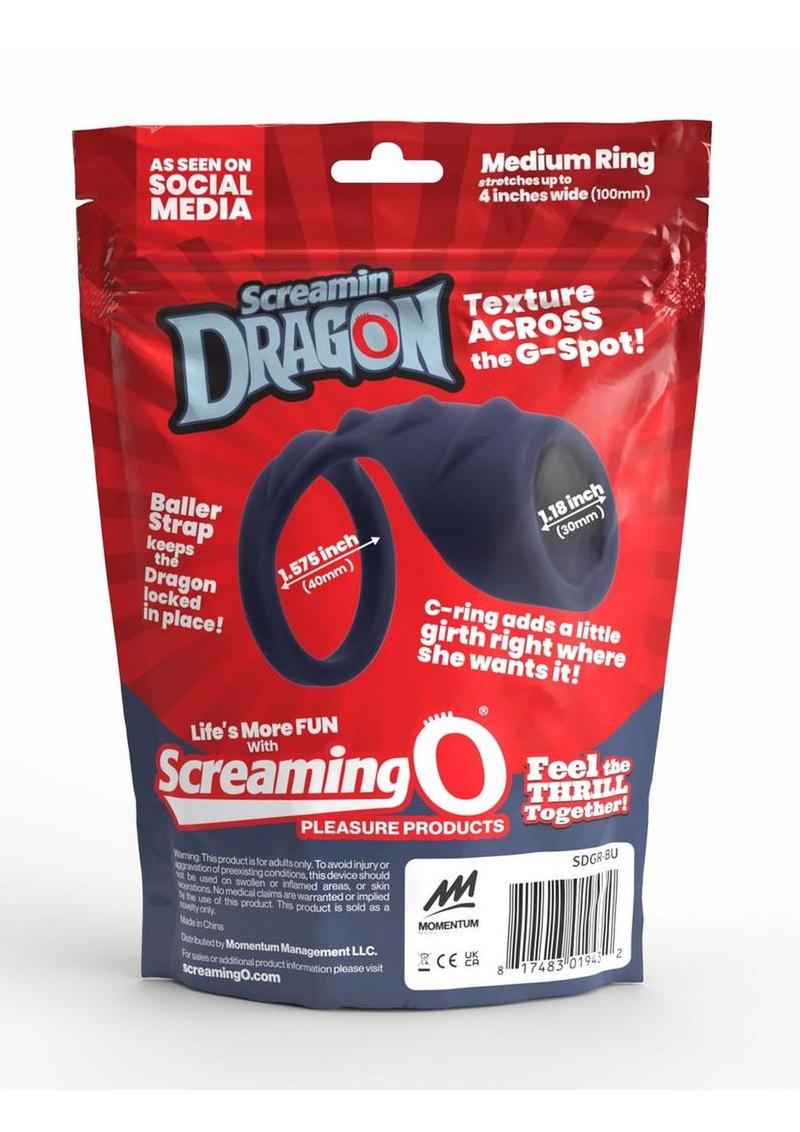 Screamin' Dragon Storm Dragon G-Spot Silicone Texture Cock Ring