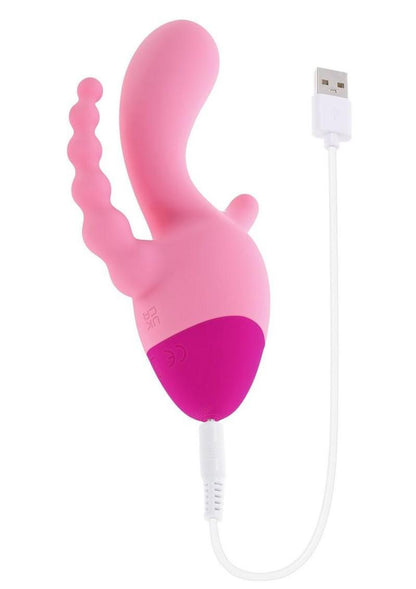 Selopa Game On Rechargeable Silicone Triple Stimulation Vibrator