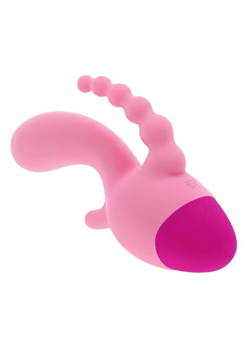 Selopa Game On Rechargeable Silicone Triple Stimulation Vibrator