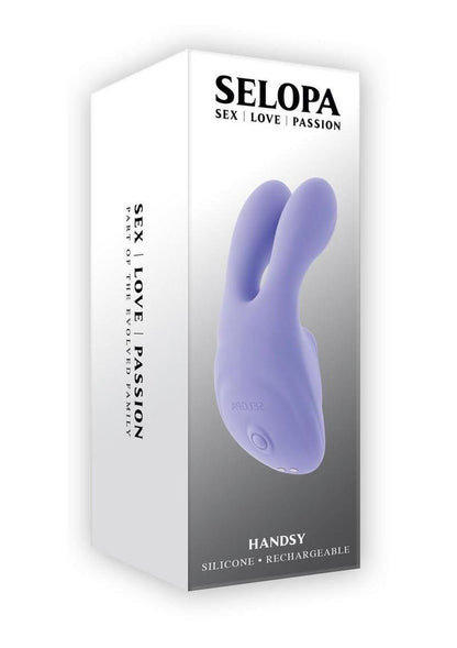 Selopa Handsy Rechargeable Silicone Palm Vibrator - Blue