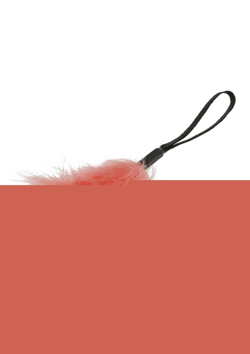 Sex and Mischief Peaches N Creame Wrist Feather Tickler - Black/Orange