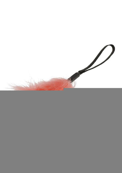 Sex and Mischief Peaches N Creame Wrist Feather Tickler - Black/Orange