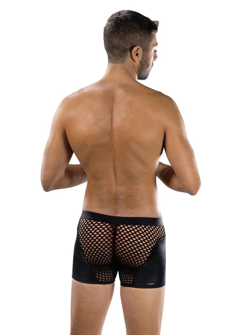 Sheer Contrast Boxer Briefs-Black-Os