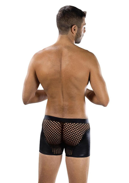 Sheer Contrast Boxer Briefs-Black-Os