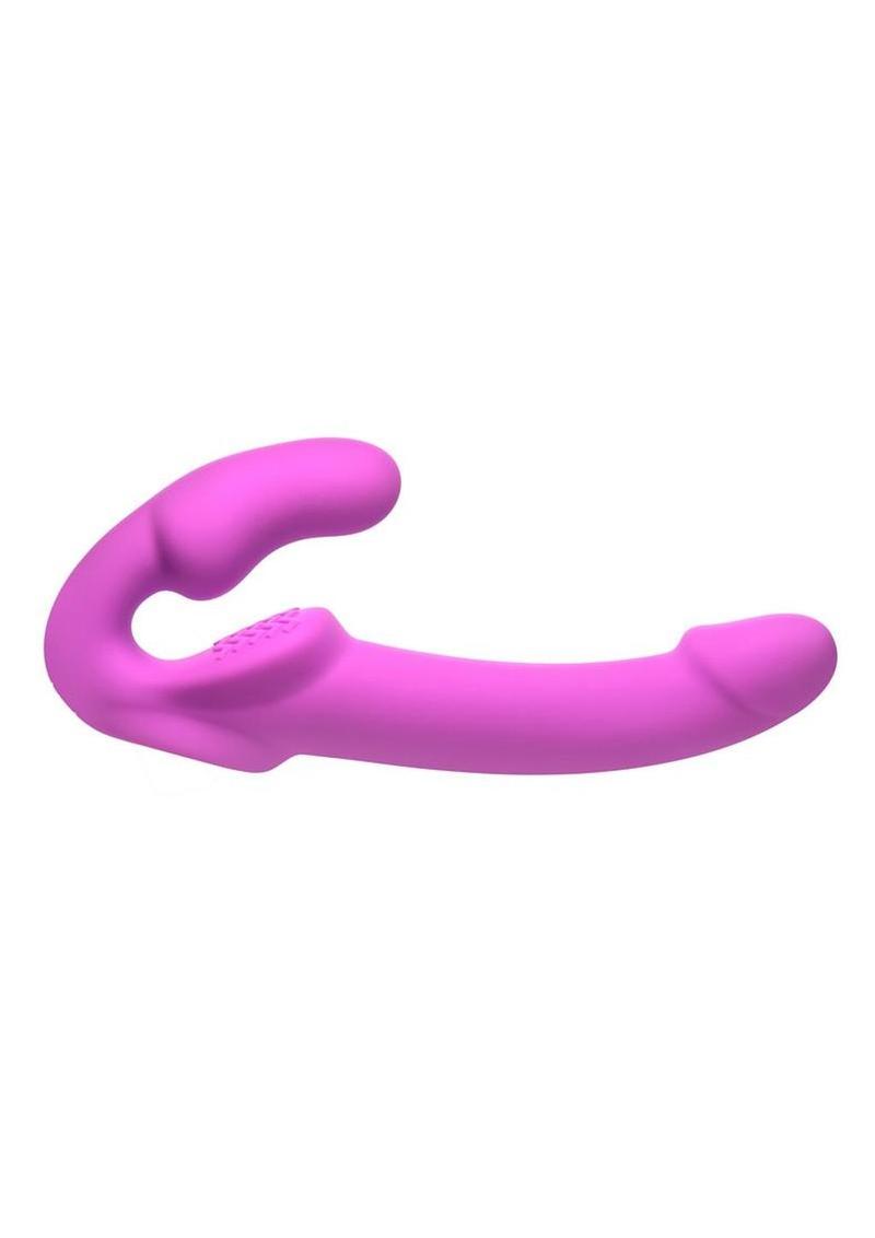 Simply Sweet Candy Crush Vibrating Rechargeable Silicone Strapless Strap-On with Remote