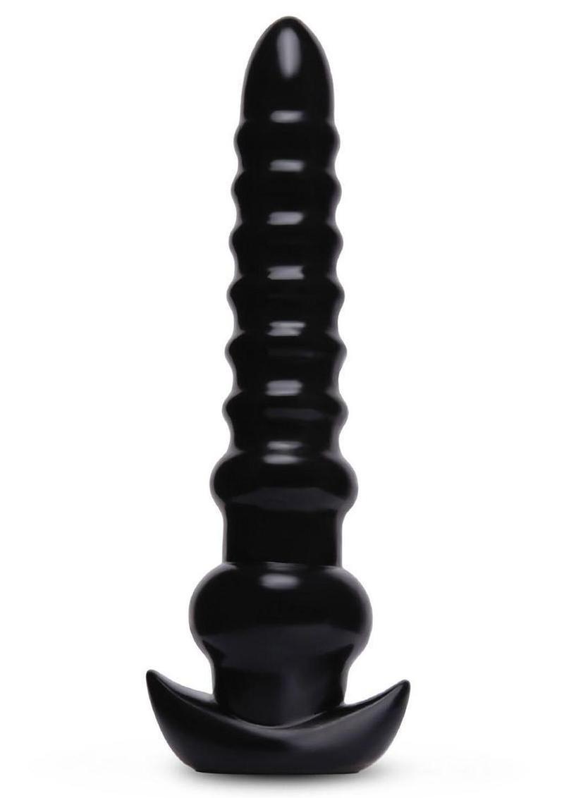 Size Up Ribbed Textured Titan Plug - Black - 13in