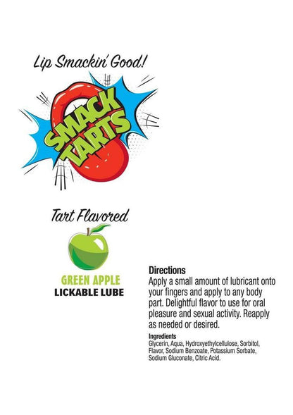 Smack Tarts Lickable Lube 2oz - Sour - Green Apple