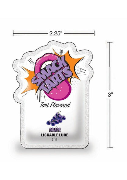 Smack Tarts Lickable Lube 3ml Pouch (Case Of 48) - Sour - Grape