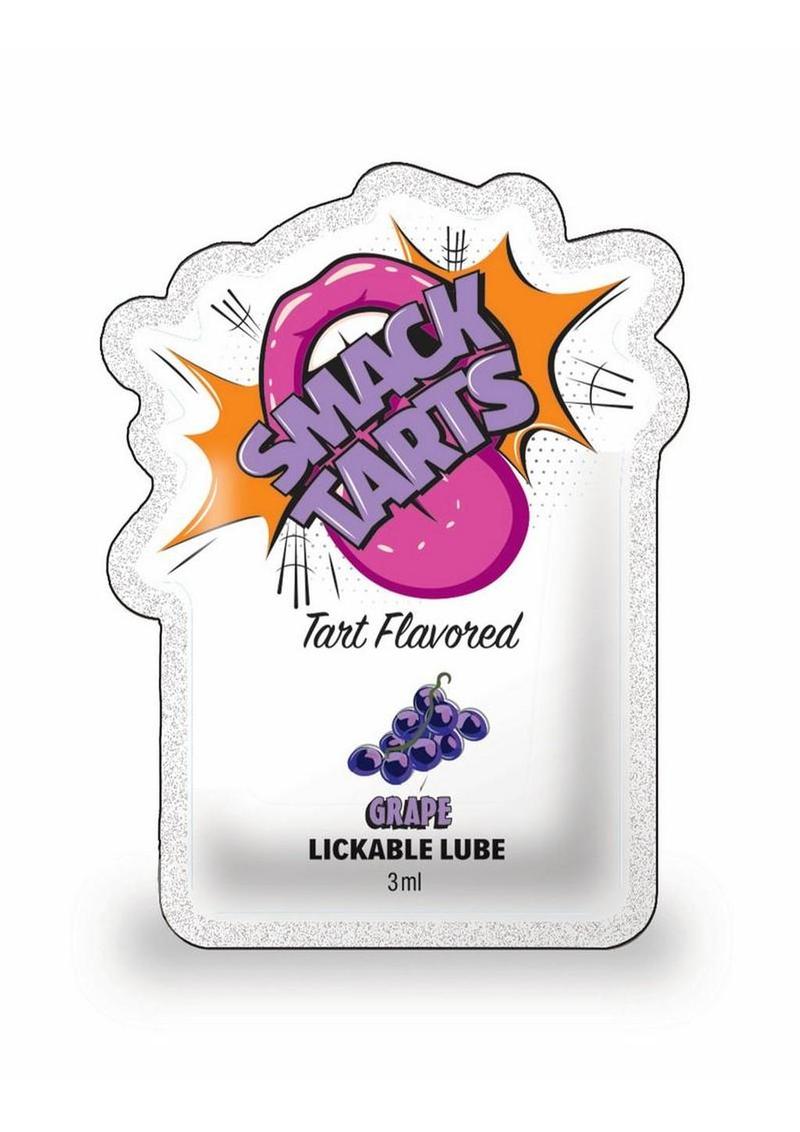 Smack Tarts Lickable Lube 3ml Pouch (Case Of 48) - Sour - Grape