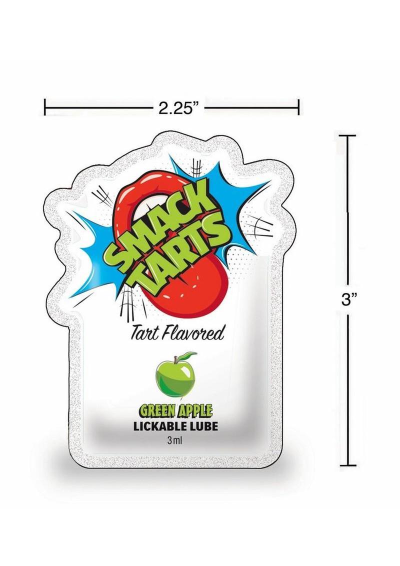 Smack Tarts Lickable Lube 3ml Pouch (Case Of 48) - Sour - Green Apple