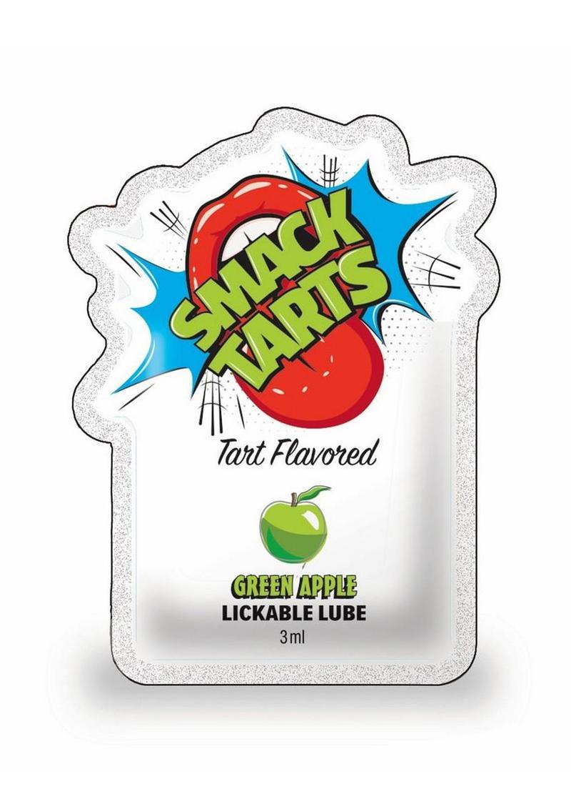 Smack Tarts Lickable Lube 3ml Pouch (Case Of 48) - Sour - Green Apple