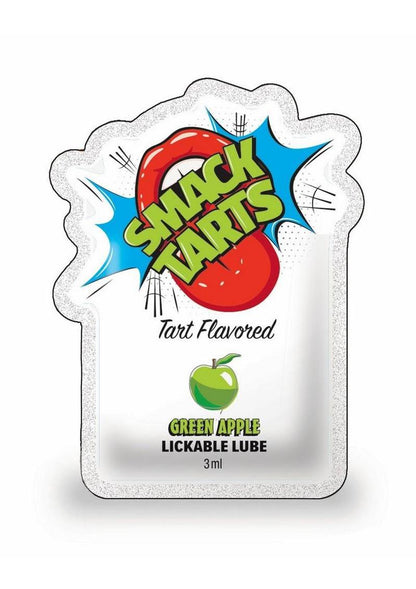 Smack Tarts Lickable Lube 3ml Pouch (Case Of 48) - Sour - Green Apple