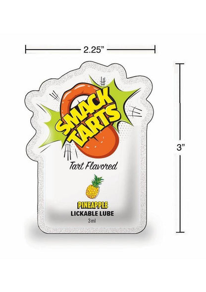 Smack Tarts Lickable Lube 3ml Pouch (Case Of 48) - Sour Pineapple