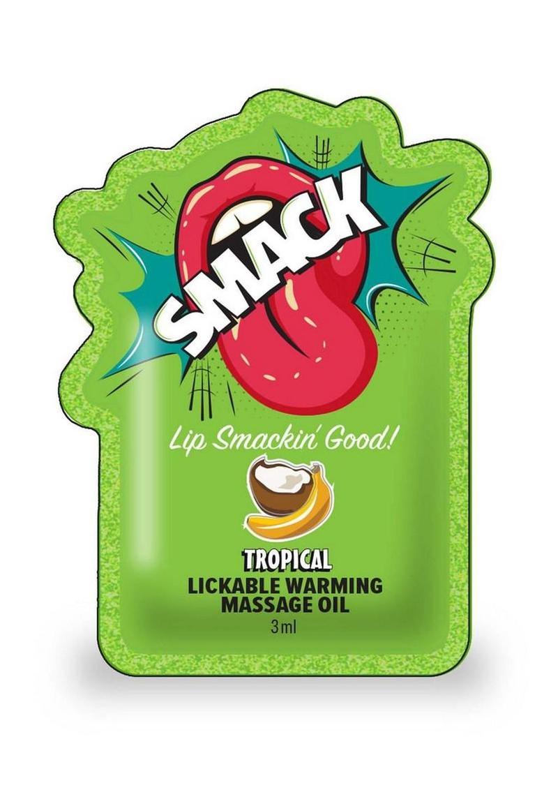 Smack Warming and Lickable Massage Oil 3ml Pouch (Case Of 48) - Tropical