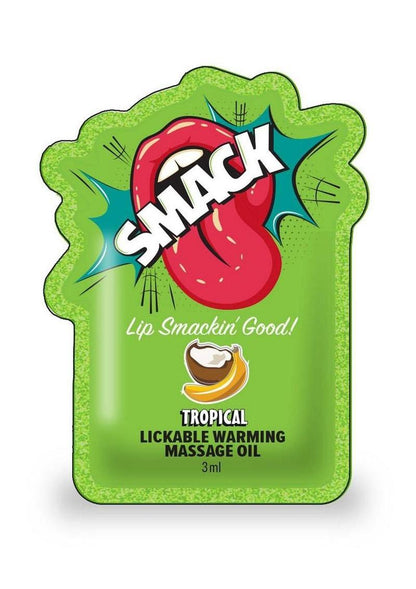 Smack Warming and Lickable Massage Oil 3ml Pouch (Case Of 48) - Tropical