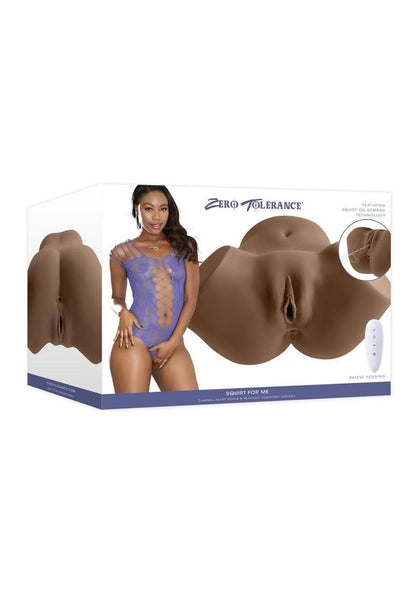 Squirt For Me Chanell Heart Movie and Realistic Squirting Stroker - Pussy/Ass - Caramel