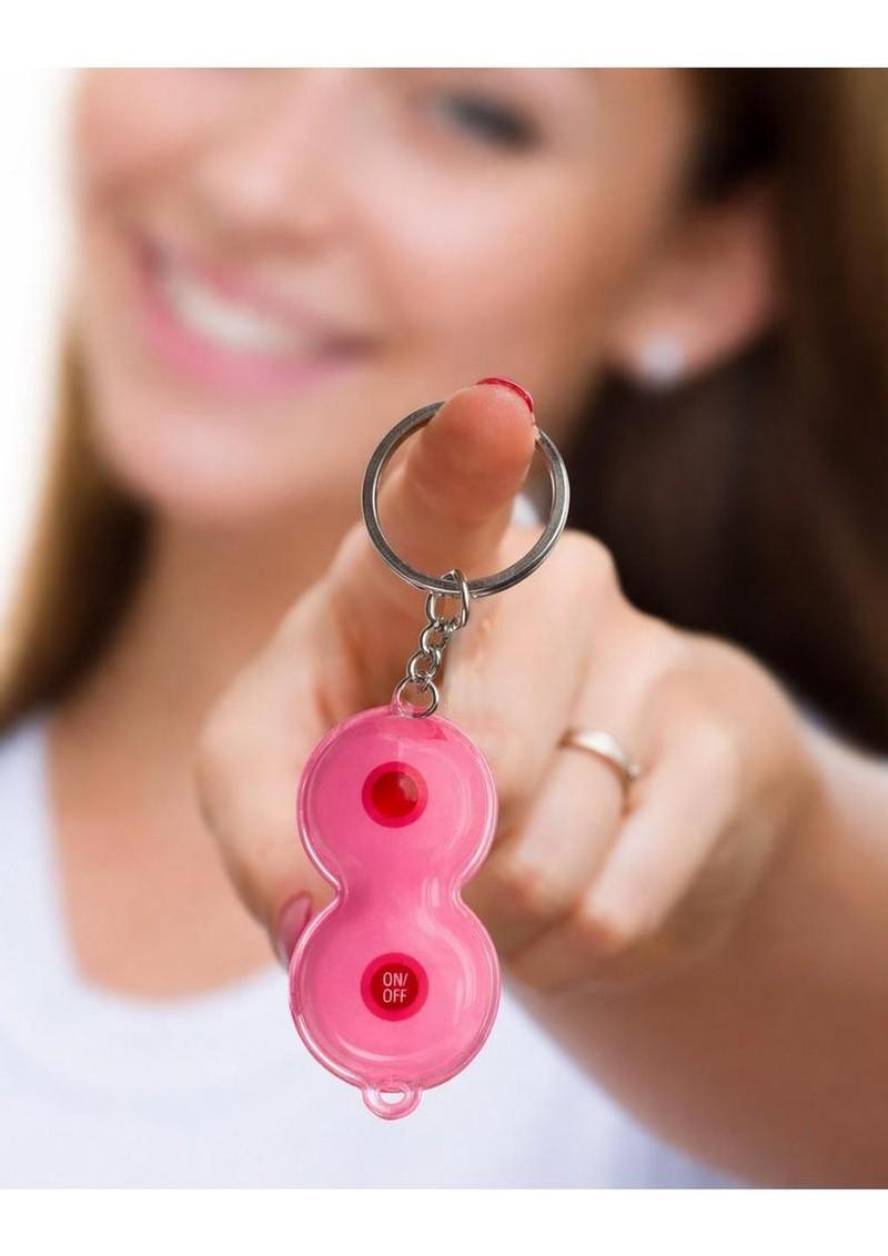 Super Fun Boobie Flashlight Key Chain - Pink