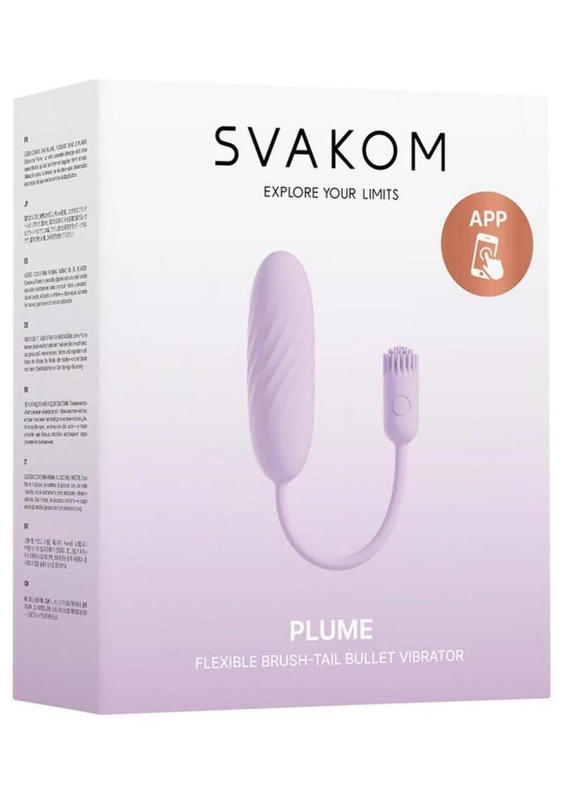 Svakom Plume Rechargeable Silicone Dual Vibrator - Purple