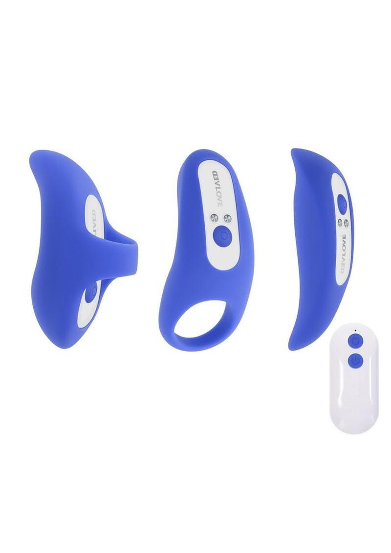 Take Your Pick Rechargeable Silicone Bullet Set with Remote - Blue/White