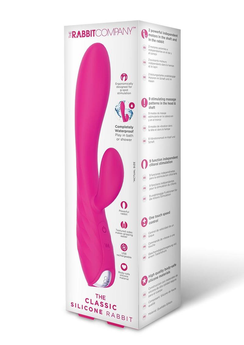 The Classic Silicone Rabbit - Hot Pink/Pink