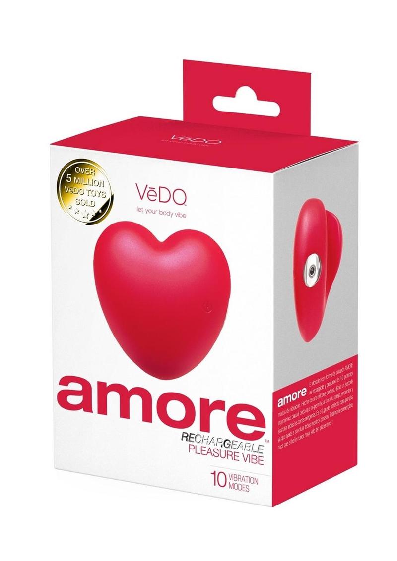 Vedo Amore Rechargeable Silicone Pleasure Massager - Red
