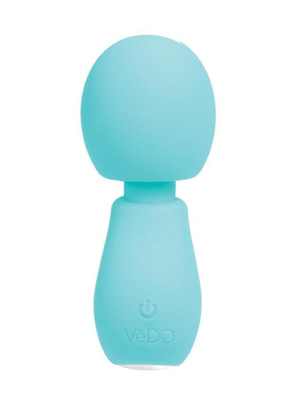 Vedo Eeny Silicone Rechargeable Mini Wand Massager - Aqua