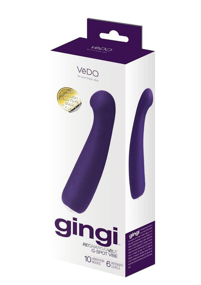 Vedo Gingi Rechargeable Silicone G-Spot Vibrator - Purple