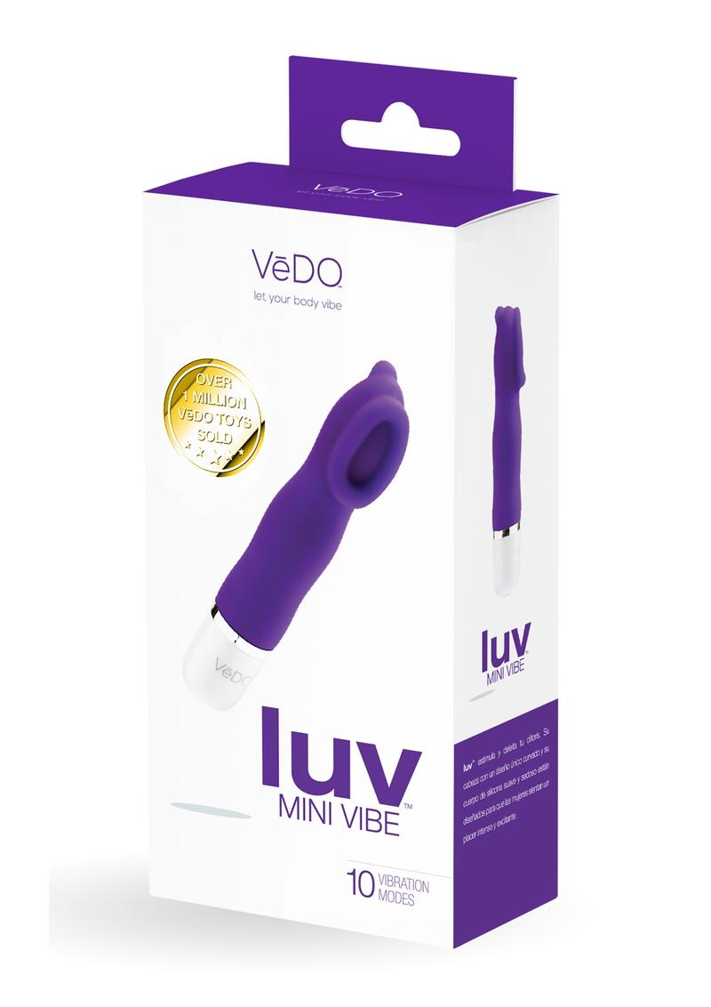 Vedo Luv Silicone Mini Vibrator - Into You - Blue/Indigo