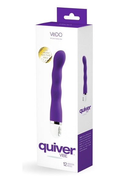 Vedo Quiver Silicone Vibrator - Into You - Blue/Indigo