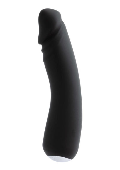 Vedo Rialto Silicone Rechargeable Realistic Vibrator - Black Pearl - Black