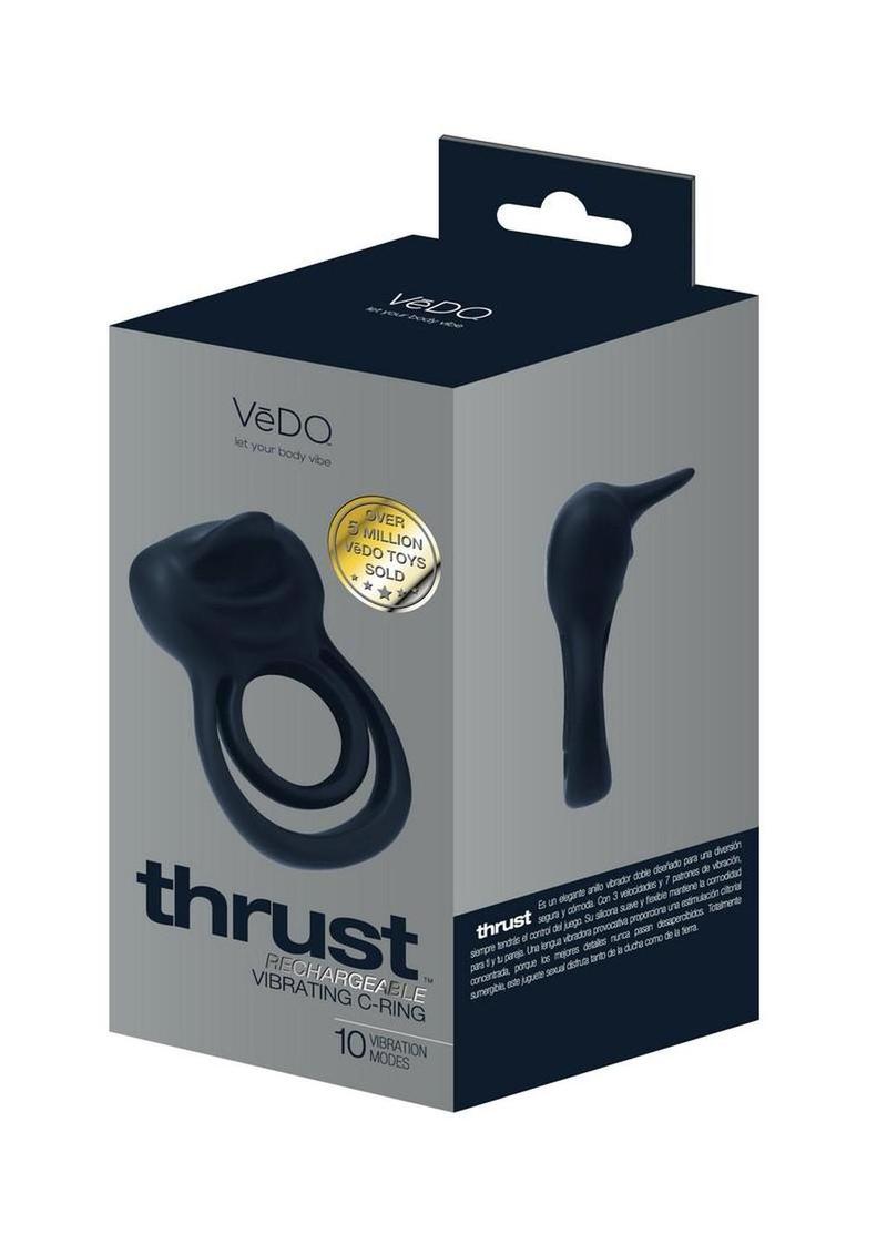 Vedo Trust Rechargeable Silicone Cock Ring - Black