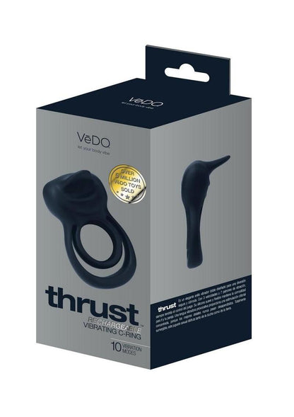 Vedo Trust Rechargeable Silicone Cock Ring - Black