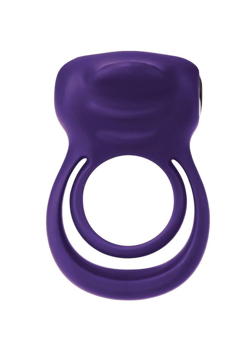 Vedo Trust Rechargeable Silicone Cock Ring - Purple