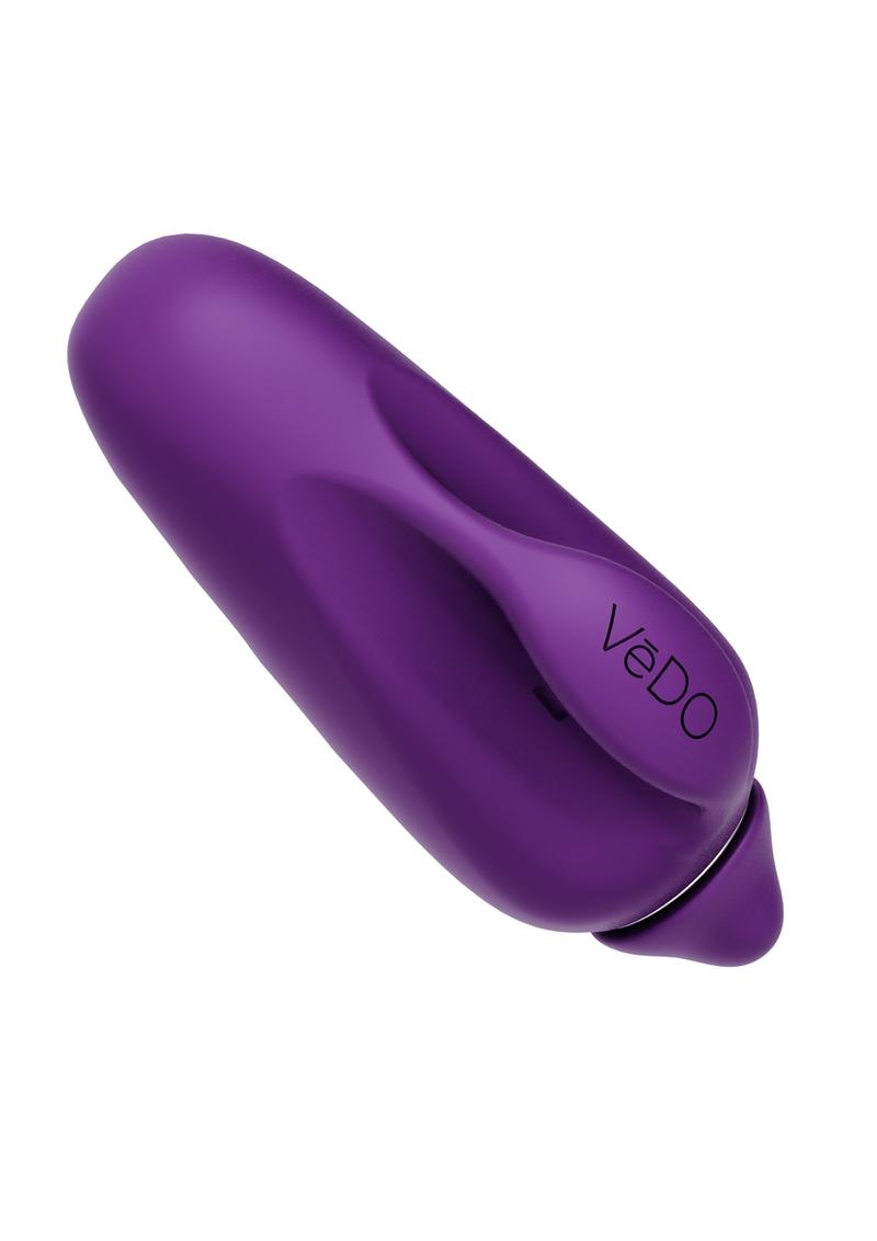 Vedo Vivi Rechargeable Silicone Finger Vibrator - Deep Purple/Purple