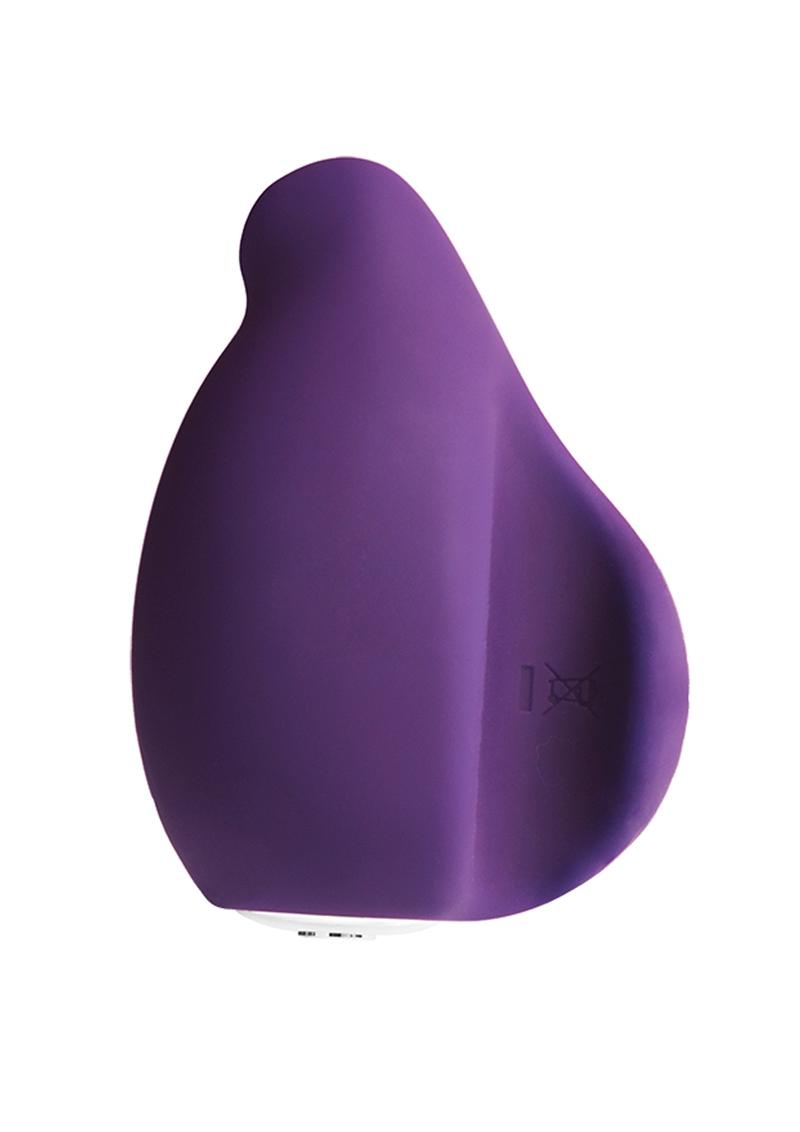 Vedo Yumi Rechargeable Silicone Layon Finger Vibrator - Deep Purple/Purple