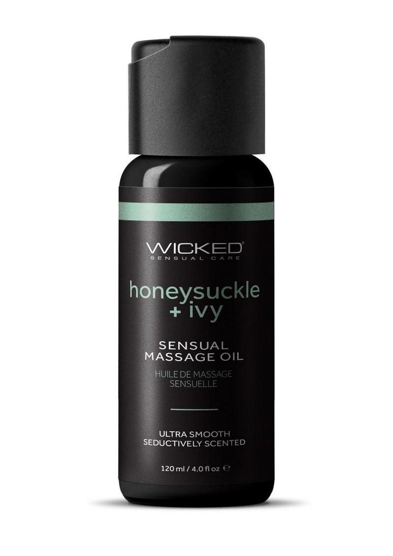 Wicked Sensual Massage Oil 4oz - Honeysuckle and Ivy