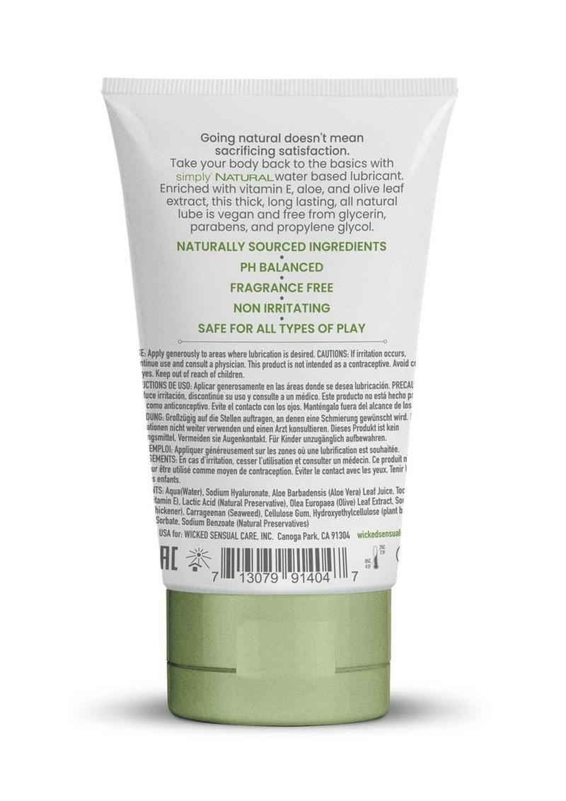 Wicked Simply Natural Water Based Gel - 4oz