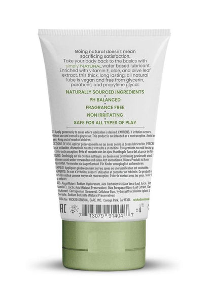 Wicked Simply Natural Water Based Gel - 4oz
