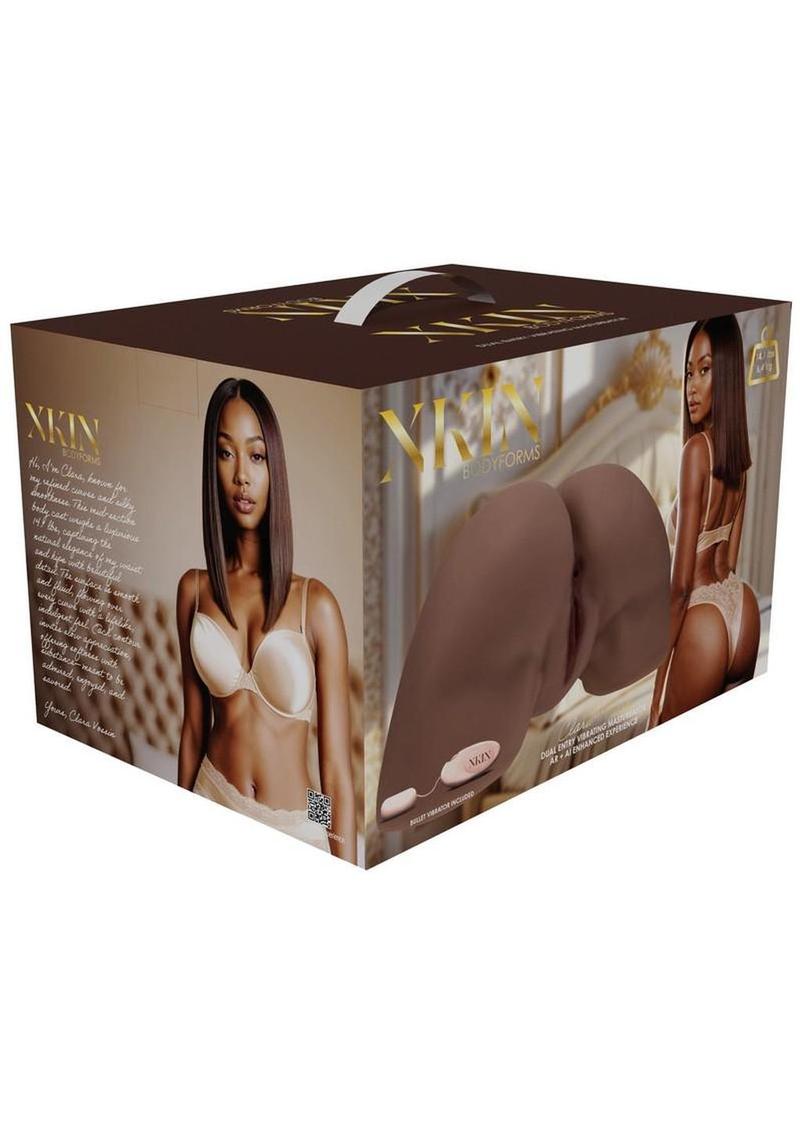 Xkin Bree Knox Dual Entry Bodyforms Masturbator -Pussy/Ass - Chocolate