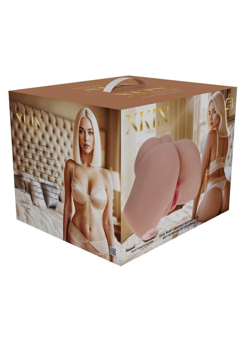 Xkin Bree Knox Dual Entry Bodyforms Masturbator - Pussy/Ass - Vanilla