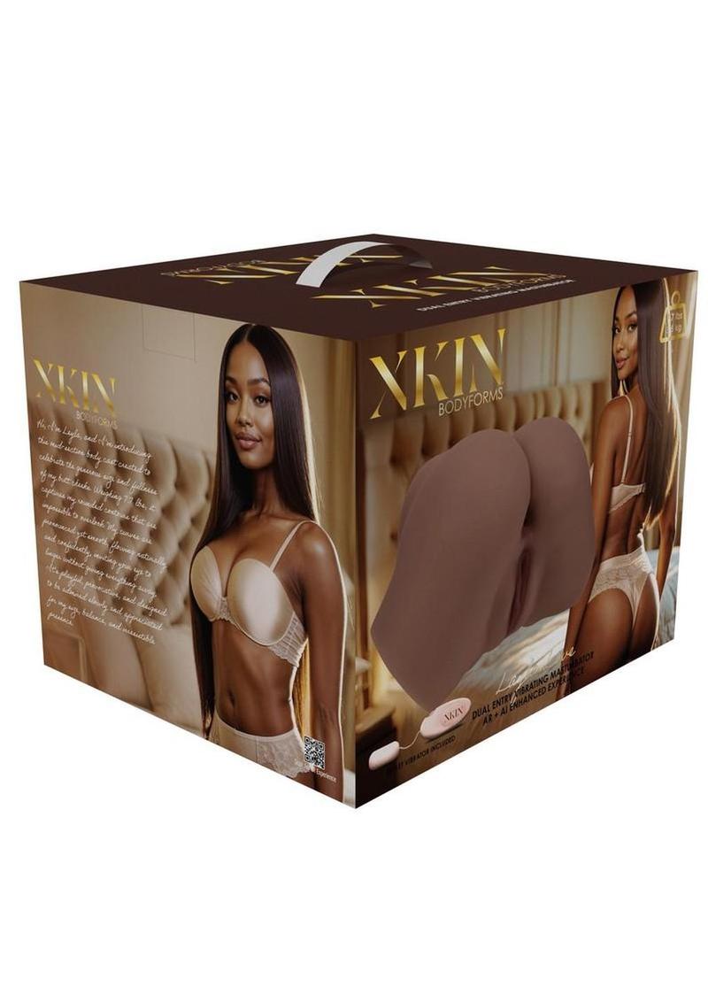 Xkin Layla Love Dual Entry Bodyforms Masturbator - Pussy/Ass - Chocolate