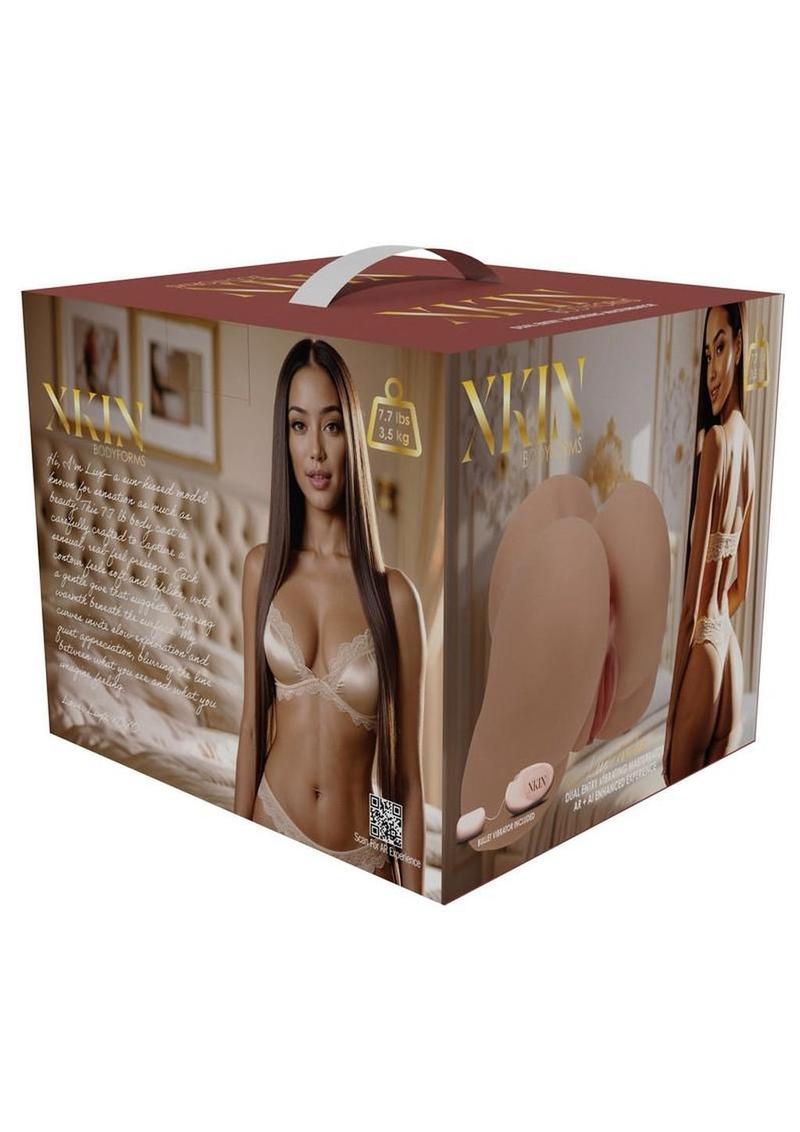 Xkin Lux Arden Dual Entry Bodyforms Masturbator - Pussy/Ass - Caramel