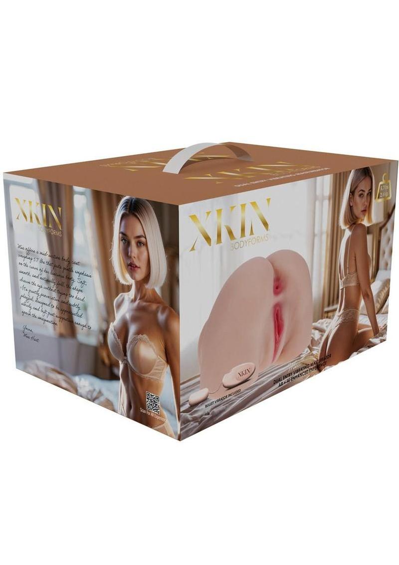 Xkin Mia Hart Dual Entry Bodyforms Masturbator - Pussy/Ass - Vanilla