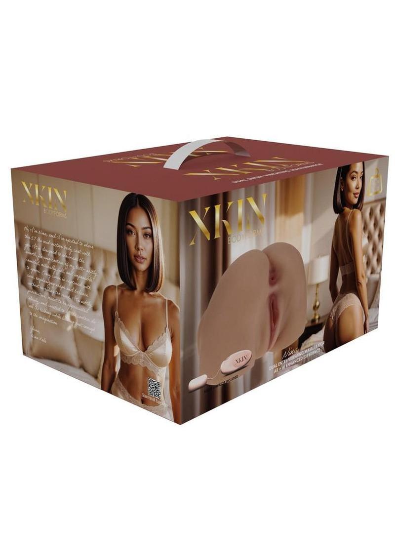 Xkin Nina Vale Dual Entry Bodyforms Masturbator - Pussy/Ass - Caramel