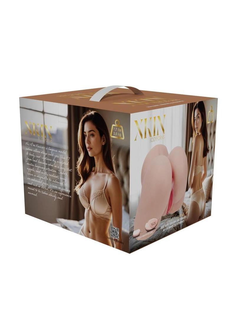 Xkin Vivica Lenore Dual Entry Bodyforms Masturbator - Pussy/Ass - Vanilla